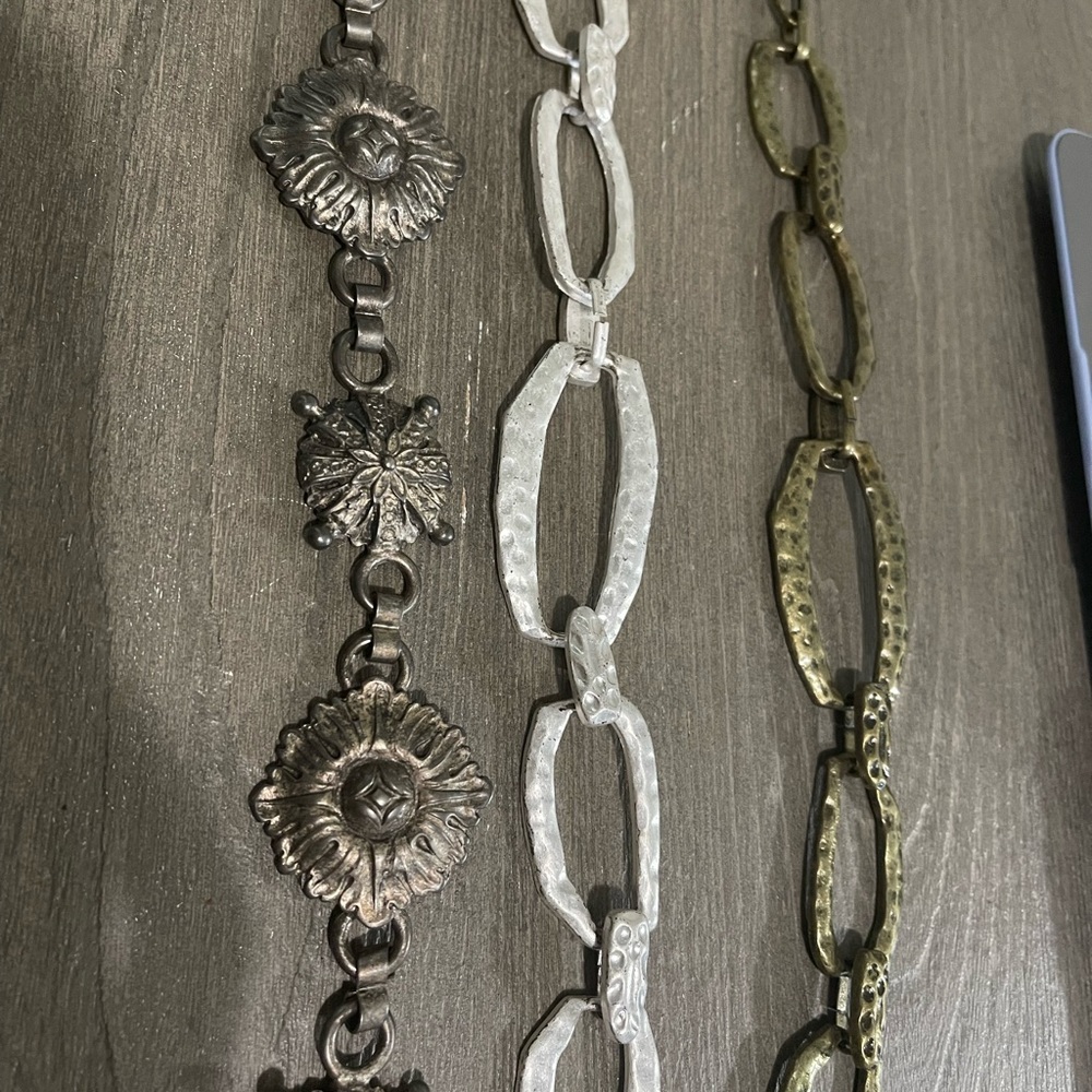 Chico's Metal Chain Belts OS